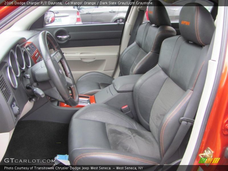 Go Mango! Orange / Dark Slate Gray/Light Graystone 2006 Dodge Charger R/T Daytona