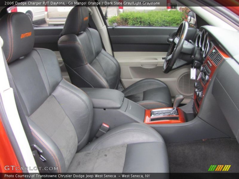 Go Mango! Orange / Dark Slate Gray/Light Graystone 2006 Dodge Charger R/T Daytona