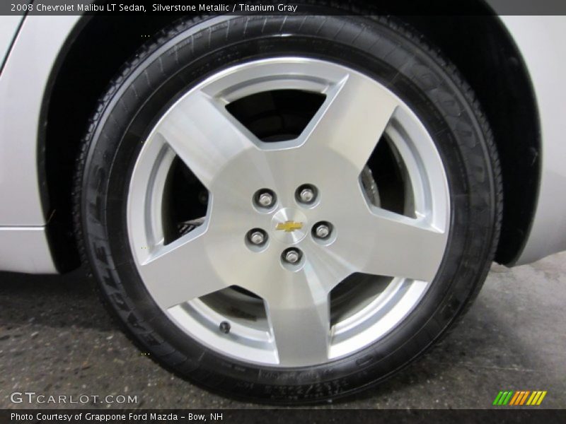 Silverstone Metallic / Titanium Gray 2008 Chevrolet Malibu LT Sedan