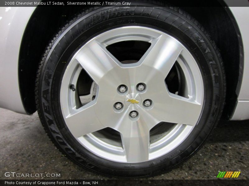 Silverstone Metallic / Titanium Gray 2008 Chevrolet Malibu LT Sedan