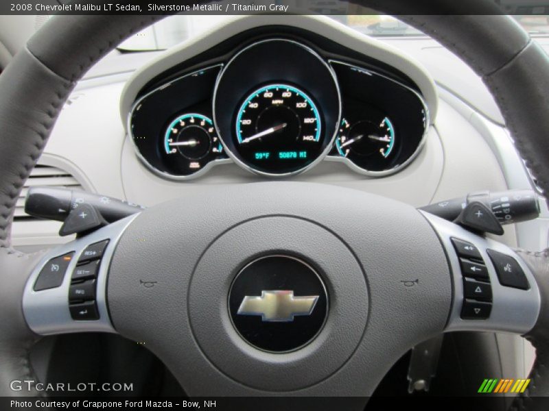 Silverstone Metallic / Titanium Gray 2008 Chevrolet Malibu LT Sedan
