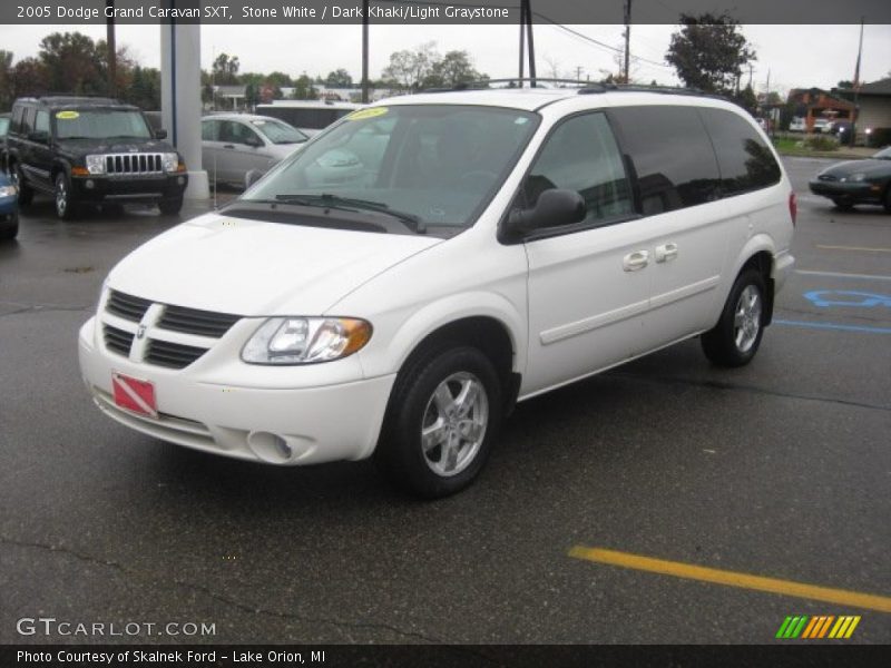 Stone White / Dark Khaki/Light Graystone 2005 Dodge Grand Caravan SXT