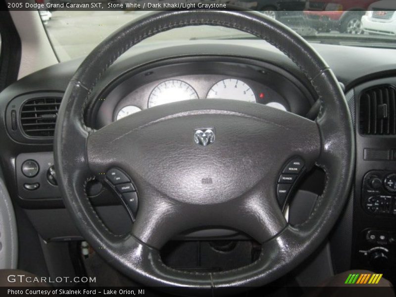 Stone White / Dark Khaki/Light Graystone 2005 Dodge Grand Caravan SXT