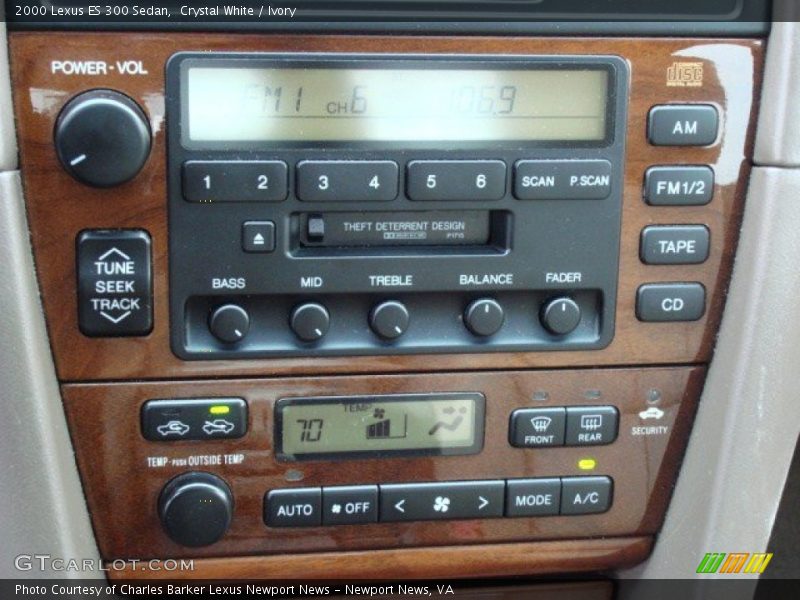 Crystal White / Ivory 2000 Lexus ES 300 Sedan