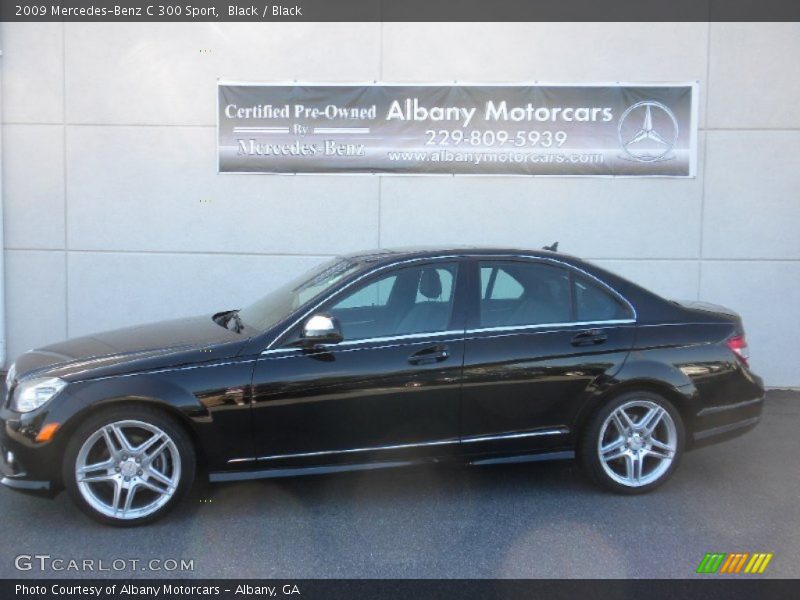 Black / Black 2009 Mercedes-Benz C 300 Sport