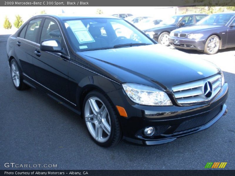 Black / Black 2009 Mercedes-Benz C 300 Sport