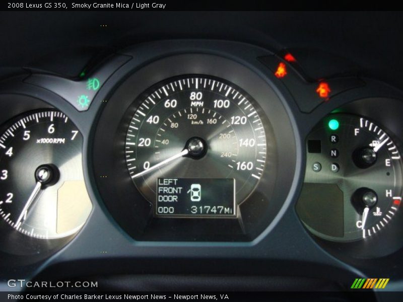 Smoky Granite Mica / Light Gray 2008 Lexus GS 350