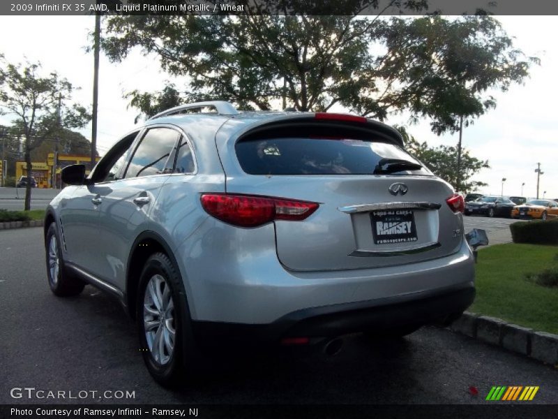 Liquid Platinum Metallic / Wheat 2009 Infiniti FX 35 AWD