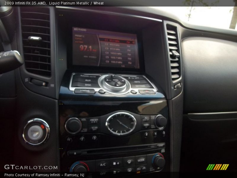 Liquid Platinum Metallic / Wheat 2009 Infiniti FX 35 AWD