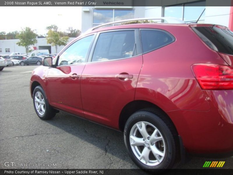 Venom Red Pearl / Gray 2008 Nissan Rogue SL AWD