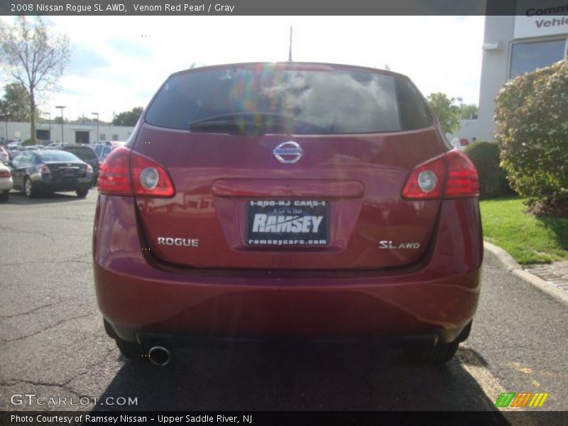 Venom Red Pearl / Gray 2008 Nissan Rogue SL AWD