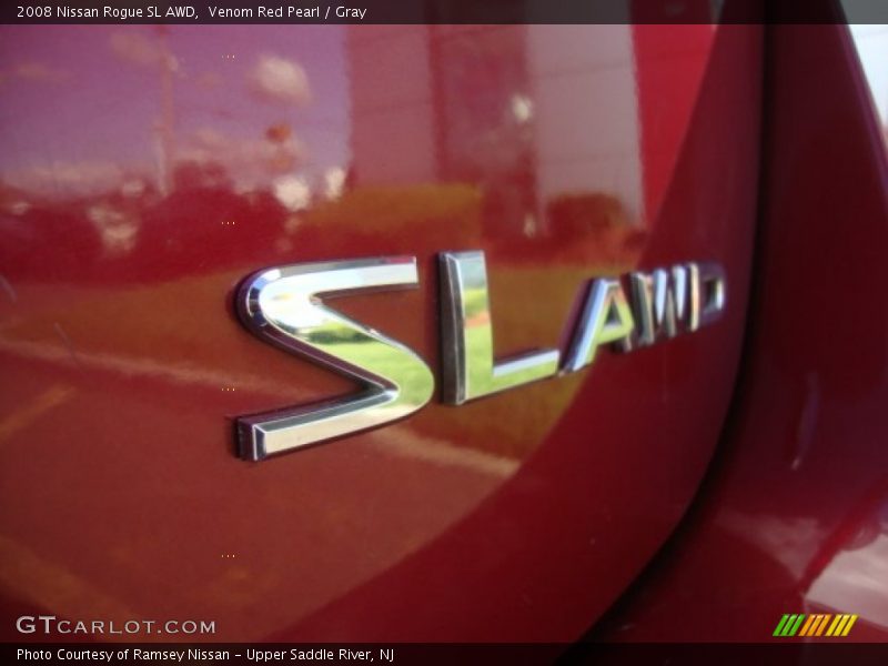 Venom Red Pearl / Gray 2008 Nissan Rogue SL AWD
