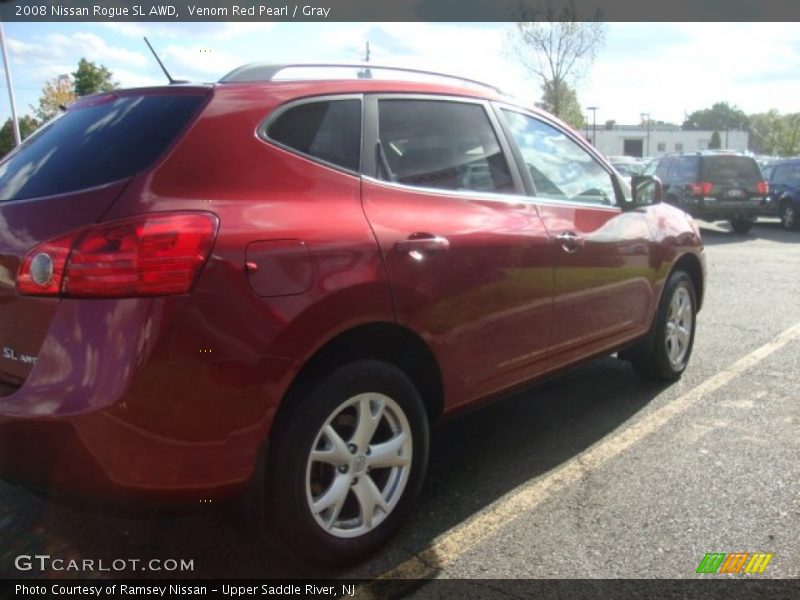 Venom Red Pearl / Gray 2008 Nissan Rogue SL AWD