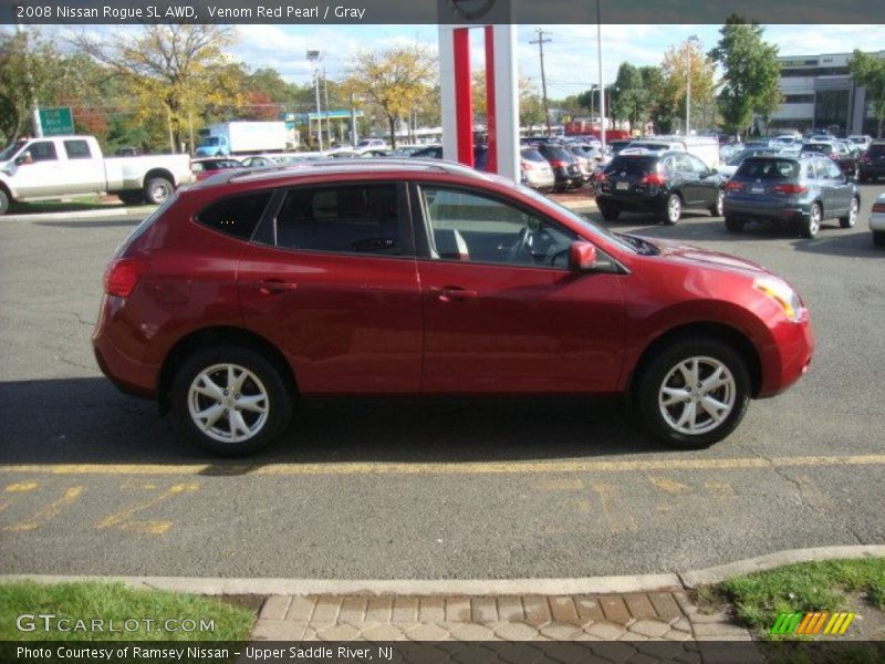 Venom Red Pearl / Gray 2008 Nissan Rogue SL AWD