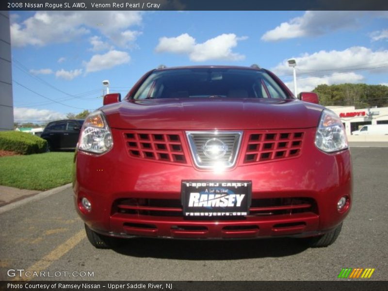 Venom Red Pearl / Gray 2008 Nissan Rogue SL AWD