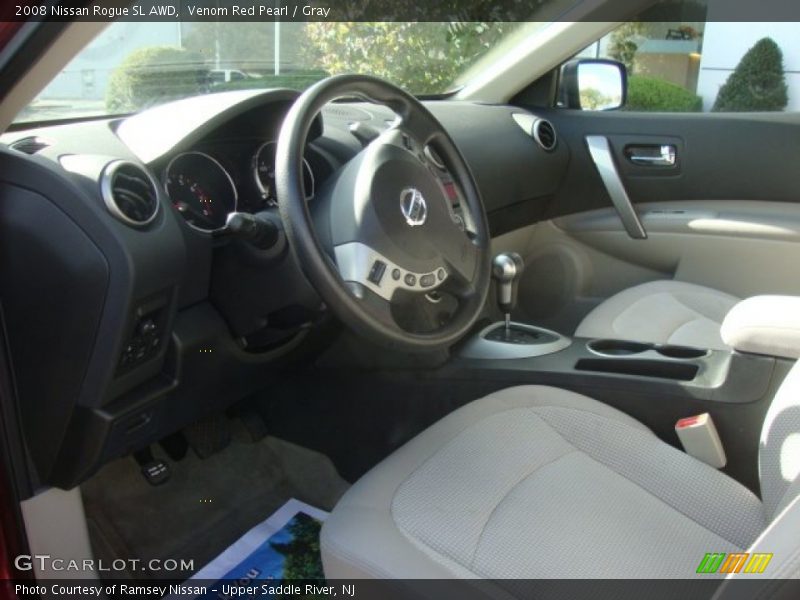 Venom Red Pearl / Gray 2008 Nissan Rogue SL AWD