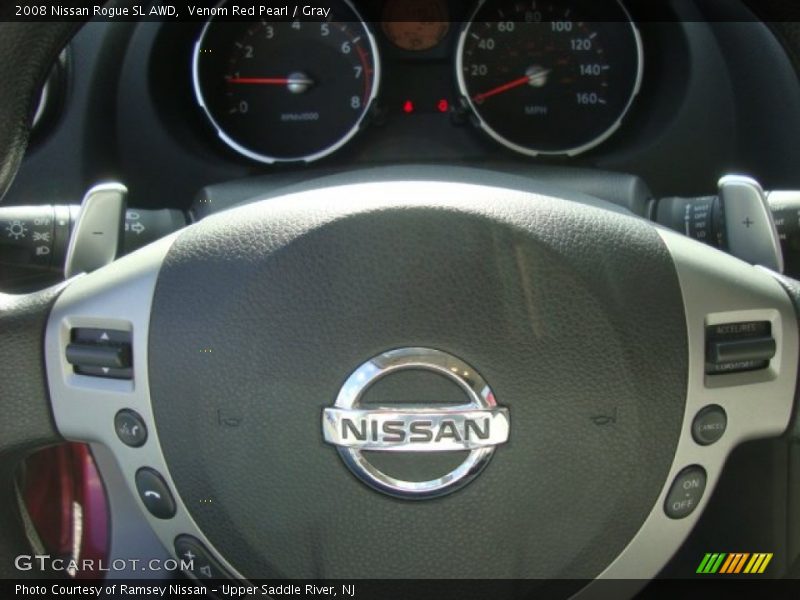 Venom Red Pearl / Gray 2008 Nissan Rogue SL AWD