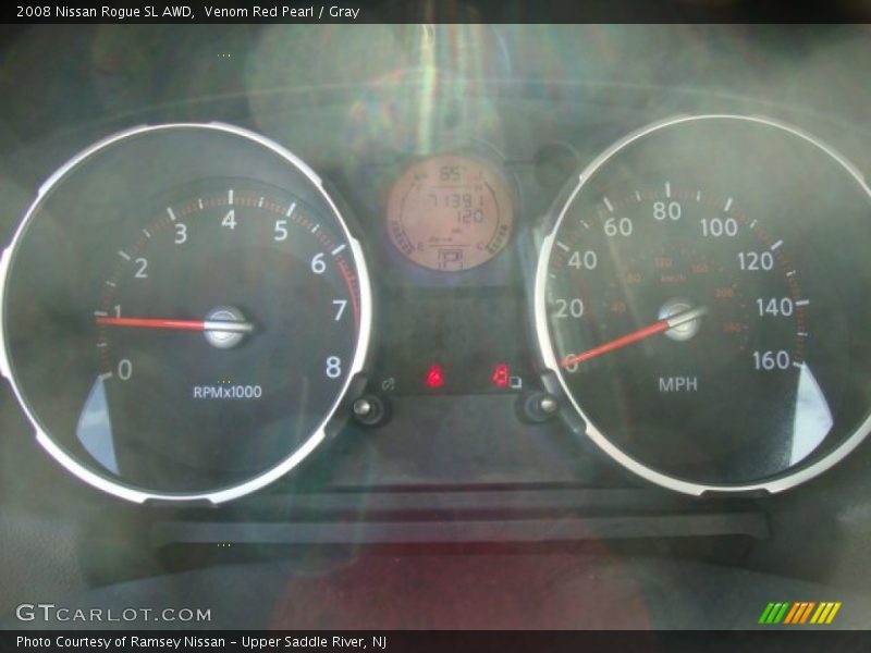 Venom Red Pearl / Gray 2008 Nissan Rogue SL AWD