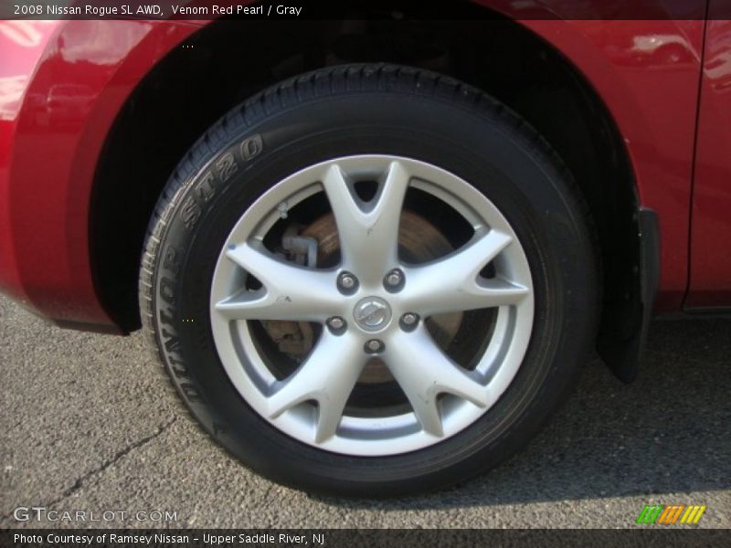 Venom Red Pearl / Gray 2008 Nissan Rogue SL AWD