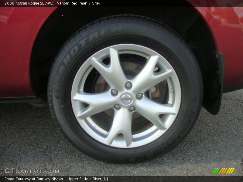 Venom Red Pearl / Gray 2008 Nissan Rogue SL AWD