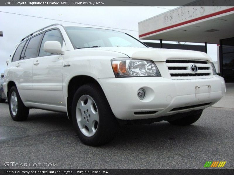 Super White / Ivory 2005 Toyota Highlander Limited 4WD