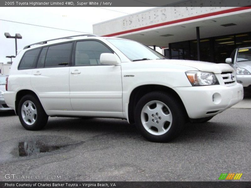 Super White / Ivory 2005 Toyota Highlander Limited 4WD