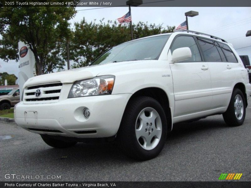 Super White / Ivory 2005 Toyota Highlander Limited 4WD
