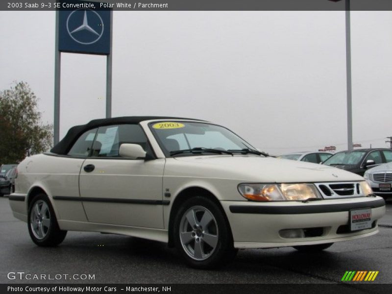 Polar White / Parchment 2003 Saab 9-3 SE Convertible