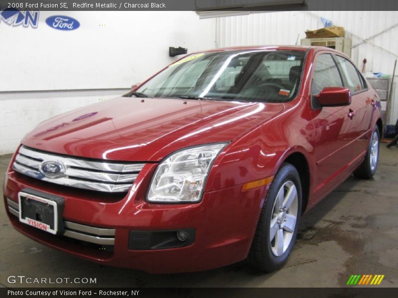 Redfire Metallic / Charcoal Black 2008 Ford Fusion SE