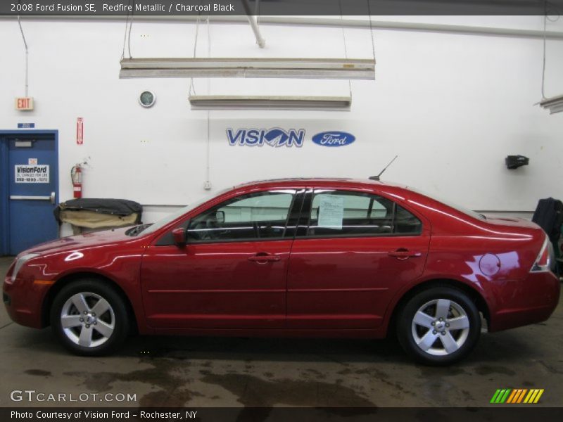 Redfire Metallic / Charcoal Black 2008 Ford Fusion SE