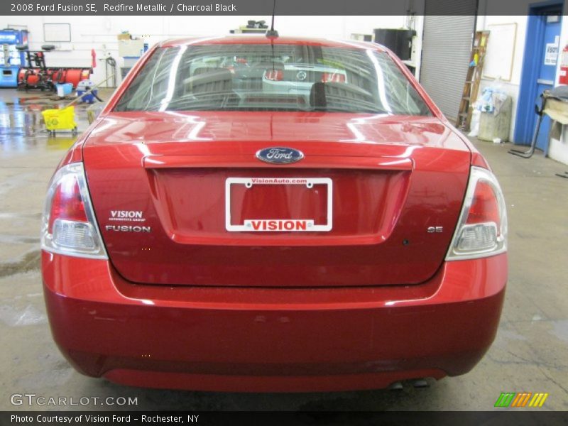 Redfire Metallic / Charcoal Black 2008 Ford Fusion SE