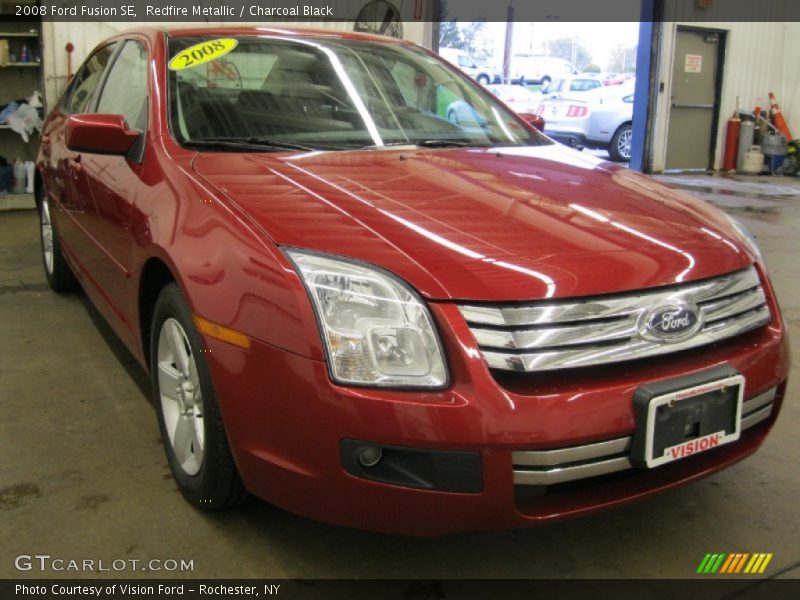 Redfire Metallic / Charcoal Black 2008 Ford Fusion SE