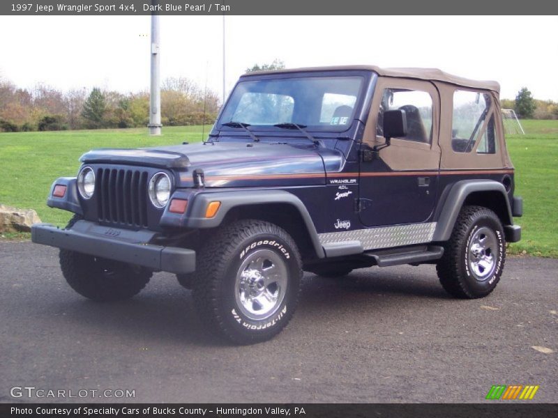 Dark Blue Pearl / Tan 1997 Jeep Wrangler Sport 4x4