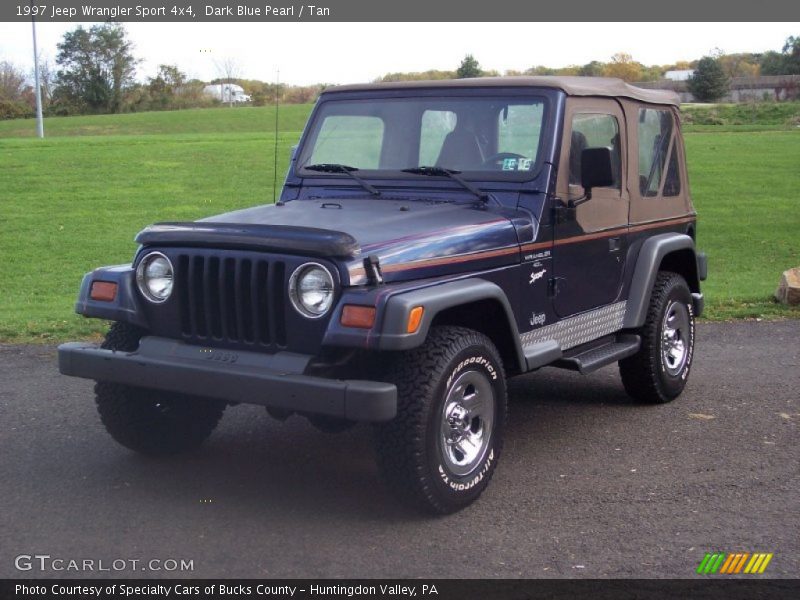 Dark Blue Pearl / Tan 1997 Jeep Wrangler Sport 4x4