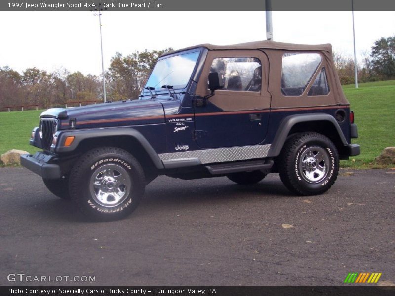 Dark Blue Pearl / Tan 1997 Jeep Wrangler Sport 4x4