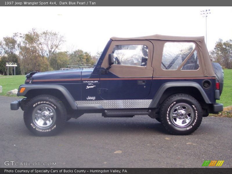 Dark Blue Pearl / Tan 1997 Jeep Wrangler Sport 4x4