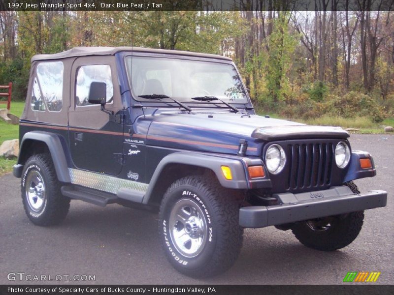 Dark Blue Pearl / Tan 1997 Jeep Wrangler Sport 4x4