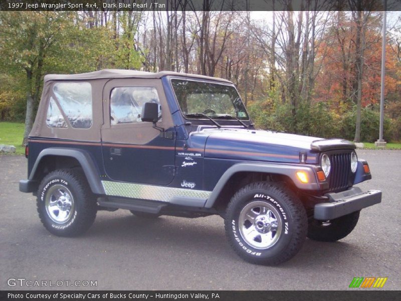 Dark Blue Pearl / Tan 1997 Jeep Wrangler Sport 4x4