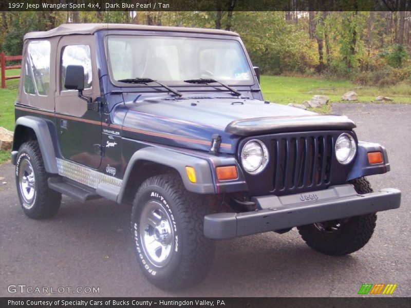 Dark Blue Pearl / Tan 1997 Jeep Wrangler Sport 4x4