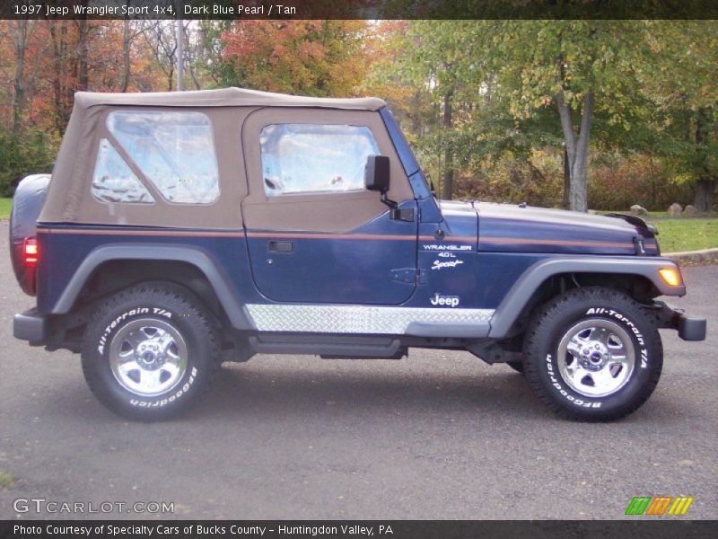 Dark Blue Pearl / Tan 1997 Jeep Wrangler Sport 4x4