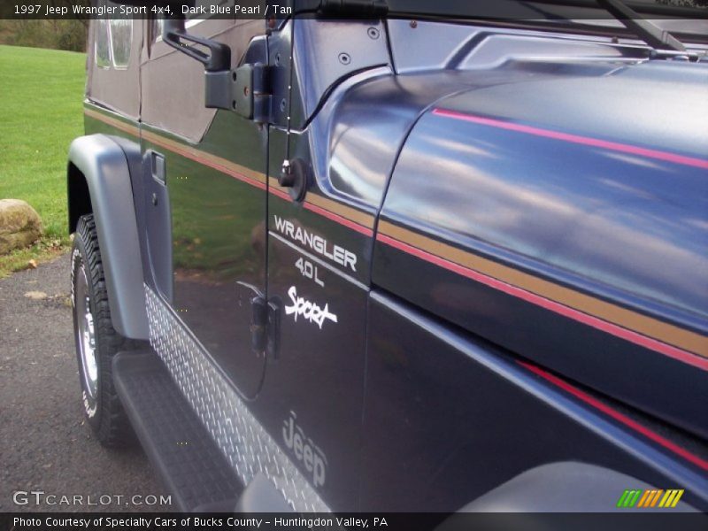 Dark Blue Pearl / Tan 1997 Jeep Wrangler Sport 4x4