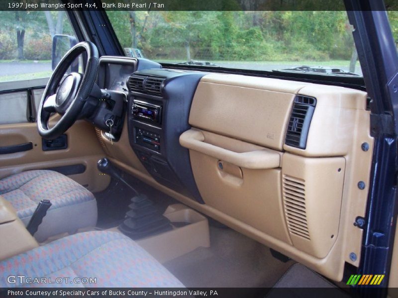 Dark Blue Pearl / Tan 1997 Jeep Wrangler Sport 4x4