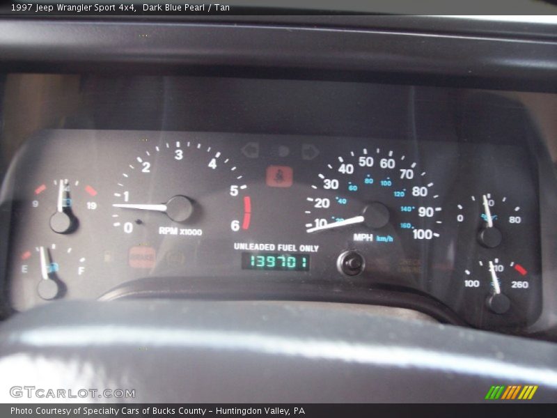 Dark Blue Pearl / Tan 1997 Jeep Wrangler Sport 4x4