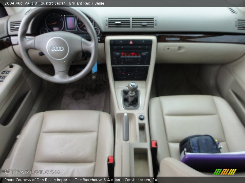 Brilliant Red / Beige 2004 Audi A4 1.8T quattro Sedan