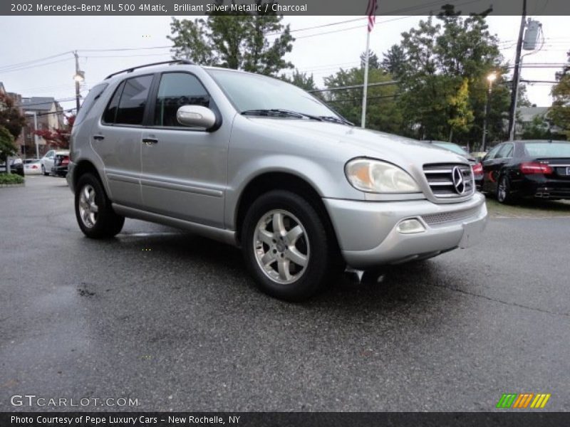 Brilliant Silver Metallic / Charcoal 2002 Mercedes-Benz ML 500 4Matic
