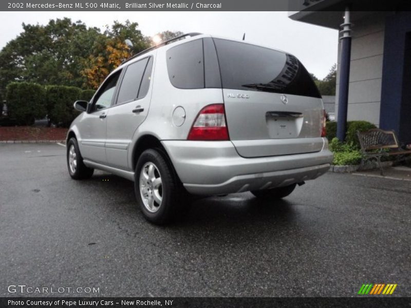 Brilliant Silver Metallic / Charcoal 2002 Mercedes-Benz ML 500 4Matic