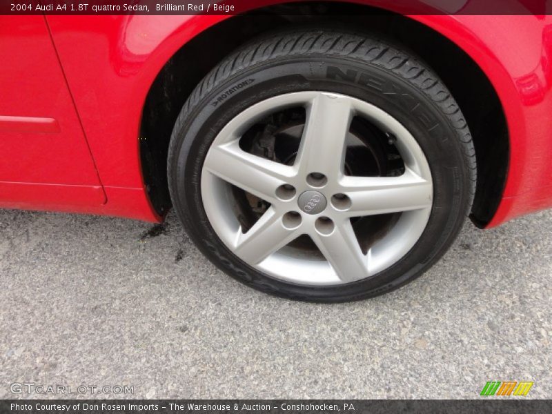 Brilliant Red / Beige 2004 Audi A4 1.8T quattro Sedan