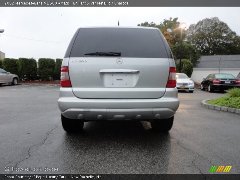 Brilliant Silver Metallic / Charcoal 2002 Mercedes-Benz ML 500 4Matic