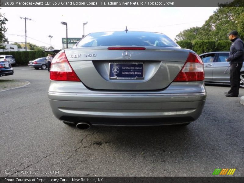 Palladium Silver Metallic / Tobacco Brown 2009 Mercedes-Benz CLK 350 Grand Edition Coupe