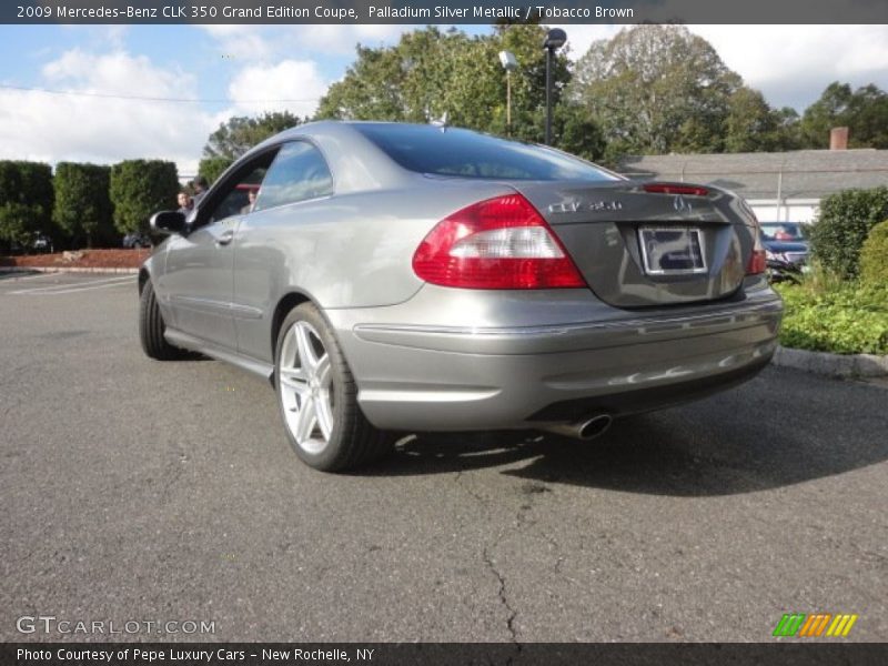 Palladium Silver Metallic / Tobacco Brown 2009 Mercedes-Benz CLK 350 Grand Edition Coupe